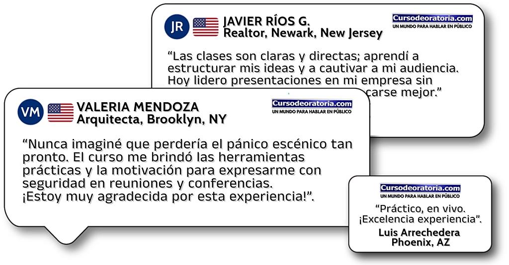 TESTIMONIOS CURSOS HABLAR EN PÚBLICO EN ESTADOS UNIDOS